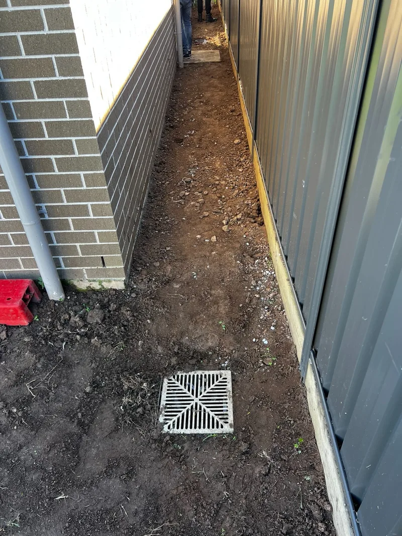 Side access during ground preparation for the new path.